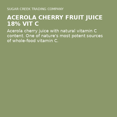 Acerola Cherry Fruit Juice 18% Vit C