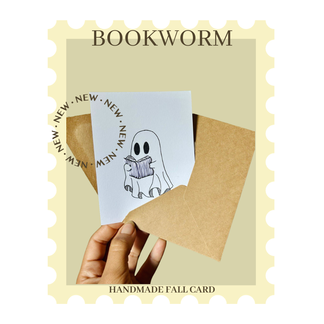 Bookworm Ghost Fall Card