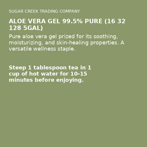 Aloe Vera Gel 99.5% Pure (16 32 128 5gal)