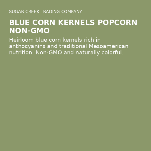 Blue Corn Kernels Popcorn Non-gmo