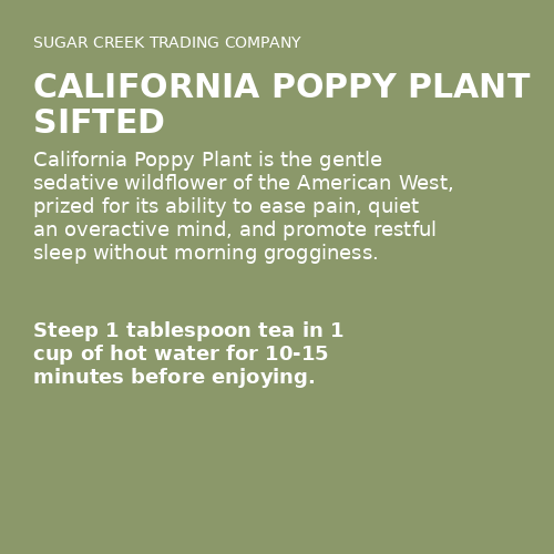 California Poppy Plant Sifted