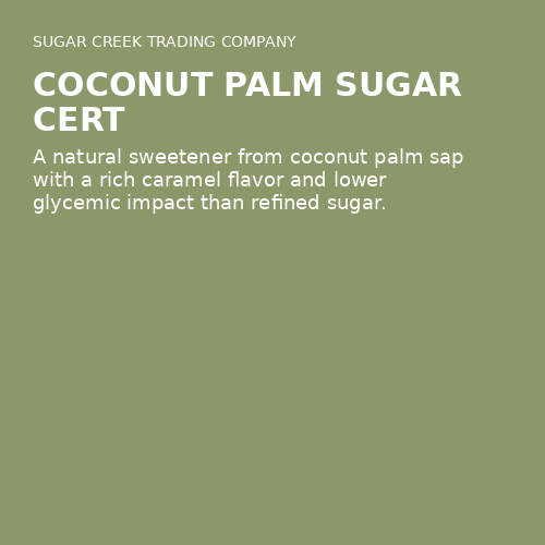 Coconut Palm Sugar Cert